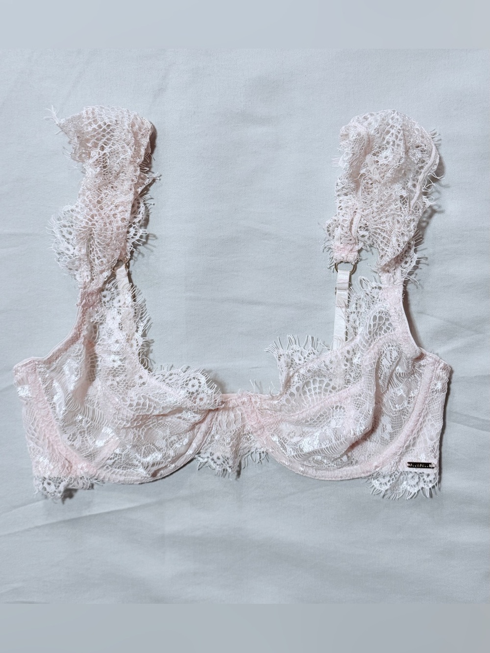 Bluebella Marina Pink Eyelash Lace Bra with Flutter Straps 32C Lingerie